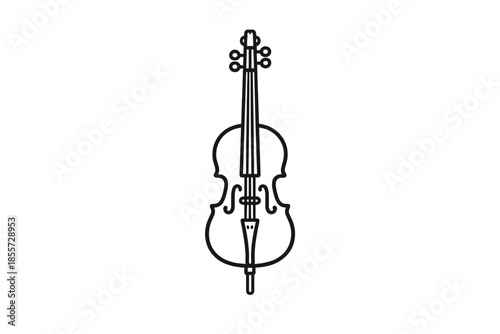 Cello outline against a gradient background