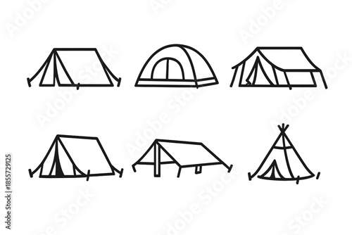 Collection of Simple Tent Icons