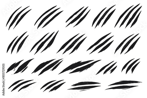 Black Scratch Marks on Dark Background