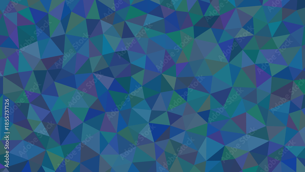 Fototapeta premium Abstract geometric background with a variety of blue and green triangles