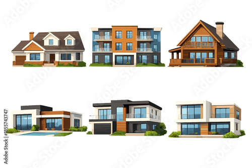 Collection of Diverse Architectural Styles of Houses
