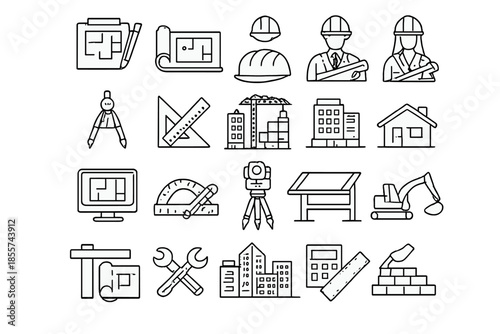 Construction and Architecture Icon Set