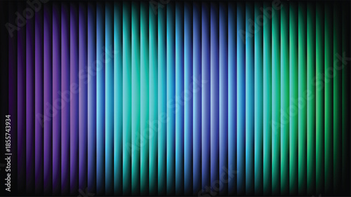 Neon ripple glass gradient on deep midnight. Sharp ribbed distortion, cinematic glow; futuristic texture background, vector illustration