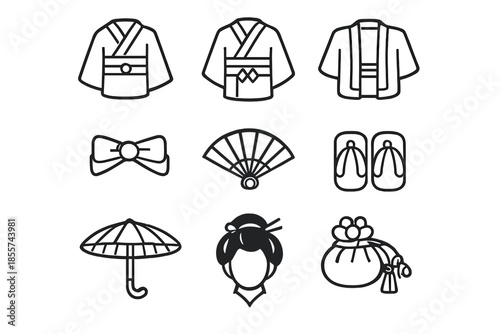 Japanese Traditional Items Icons
