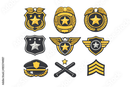 Police and Military Emblems and Badges