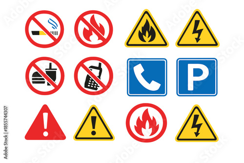 Collection of Prohibition and Warning Signs