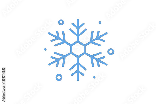 Blue Snowflake Icon with Gradient Background