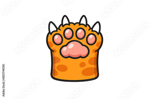 Cute Cat Paw with Pink Pads