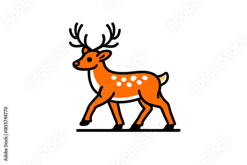 Cute Cartoon Deer Illustration