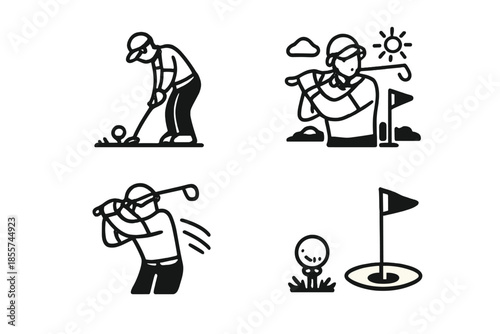 Golf Icons Set