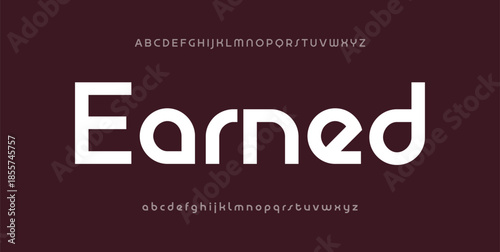 Abstract Fashion font alphabet. Typography typeface uppercase lowercase and number. vector illustration