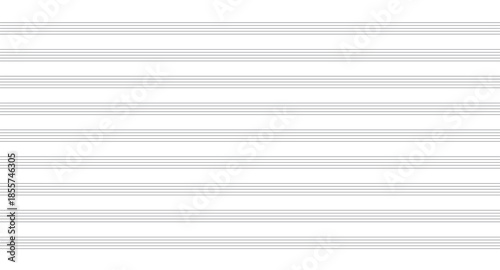 Fotografie Black music staff paper with thin white horizontal lines