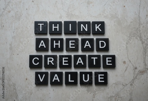 Inspirational Words on Tiles Promoting Creativity and Value in Business