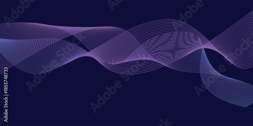Abstract glowing wave lines on light blue background. Modern flowing wavy lines. Dynamic wave pattern. Futuristic concept. Suit for banner, poster, cover, brochure, flyer, website