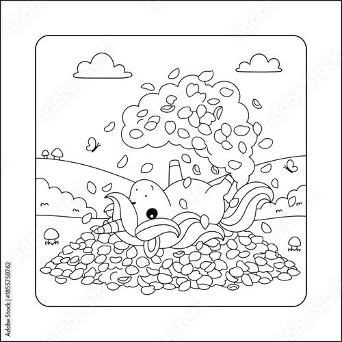 mermaid coloring page line art vector	