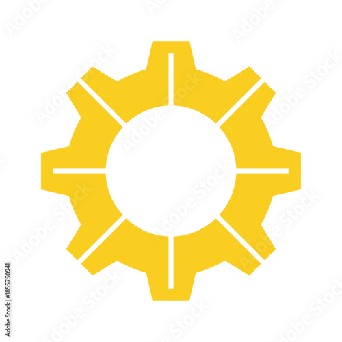 Yellow Gear Icon