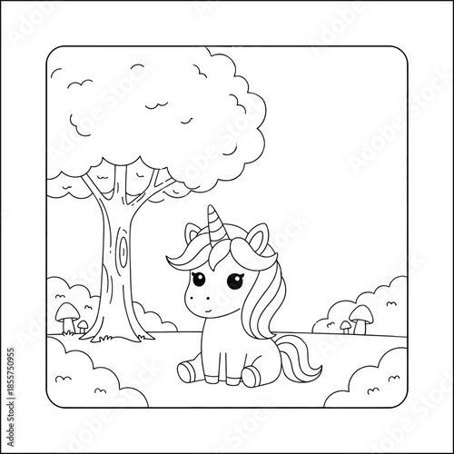 mermaid coloring page line art vector	