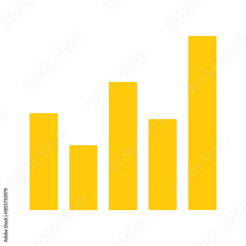 Yellow Bar Graph Illustration