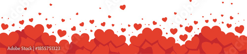 heart red heart cluster with floating hearts vector