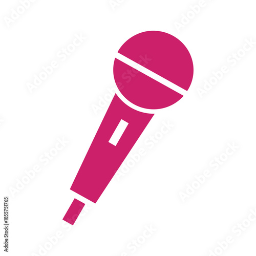 Pink Microphone Illustration