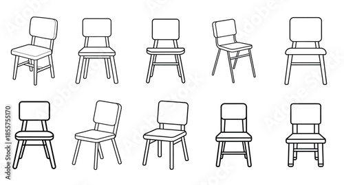 School chair vector icon