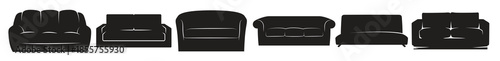 set of isolated icons on a theme sofas 