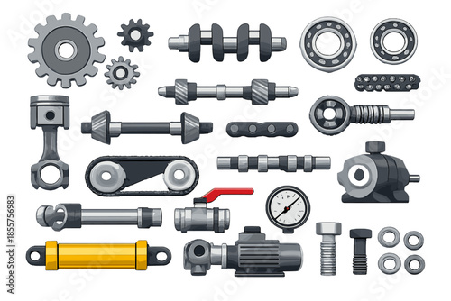 Mechanical Components and Parts Collection