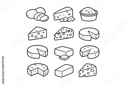 Assortment of Cheese Icons