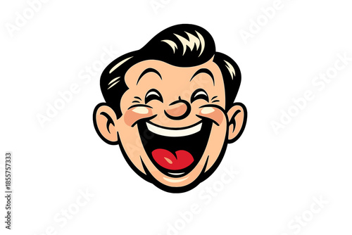 Laughing Boy Face Cartoon