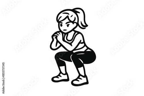 Woman doing a squat exercise