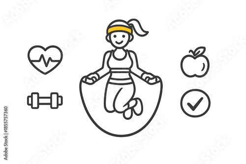 Fitness and Healthy Lifestyle Icons