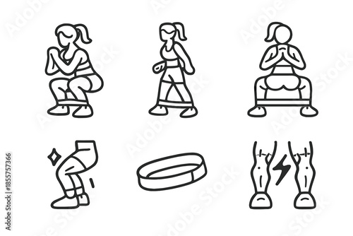 Fitness Icons: Squats, Resistance Bands, and Leg Exercises