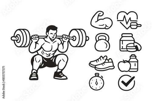 Fitness and Healthy Lifestyle Icons