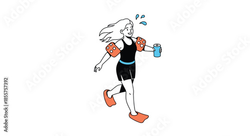 Various isometric scenes of people enjoying water sports including surfing on large waves, paddleboarding in tropical waters, and relaxing on boards.