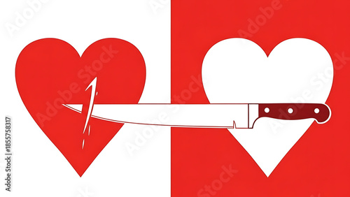 Heartfelt deception and betrayal with a knife