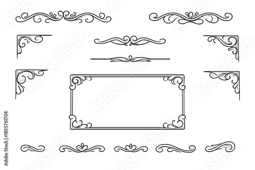 Vintage ornamental frames and dividers