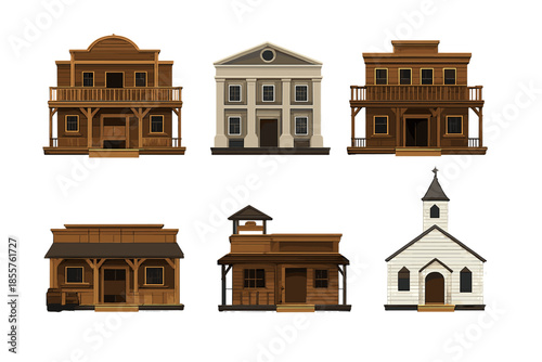 Vintage Western Town Buildings