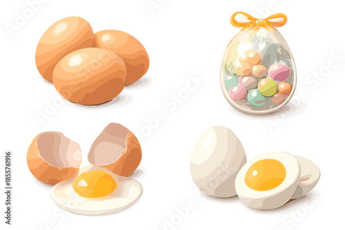 Easter Egg Assortment with Candy and Eggs