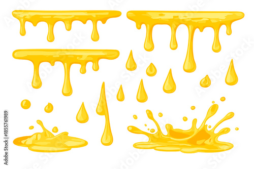 Golden Honey Dripping and Splashing