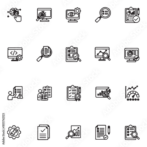 Medical recharge icon set