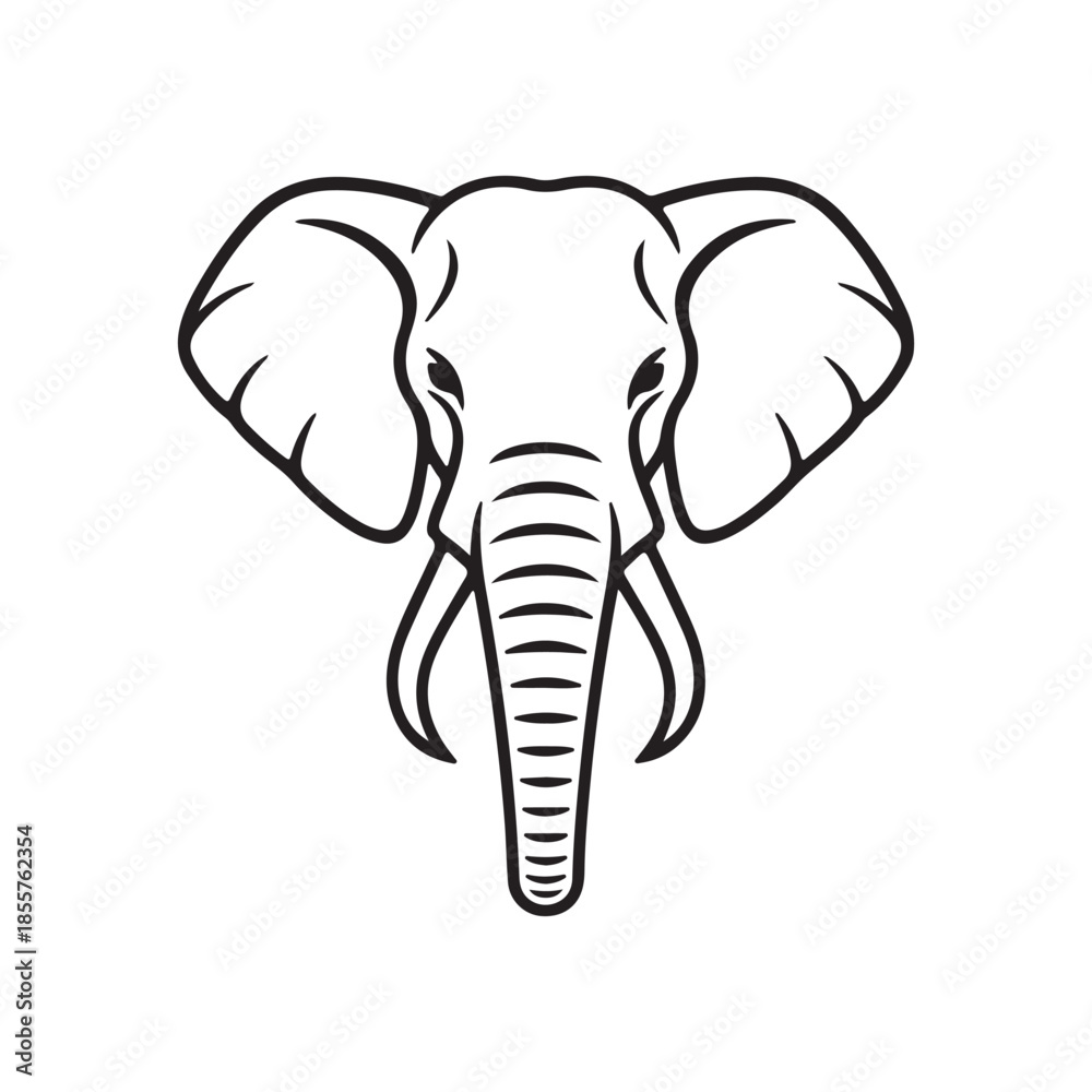 Fototapeta premium Elephant head icon