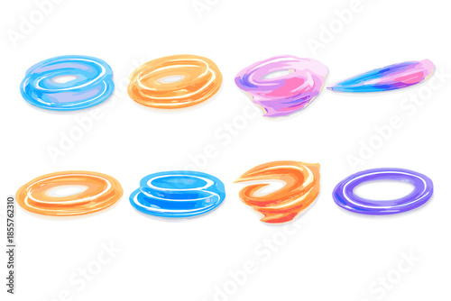 Glowing Elemental Orbs and Energy Forms