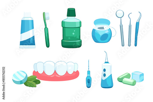 Dental Hygiene Products and Tools Collection