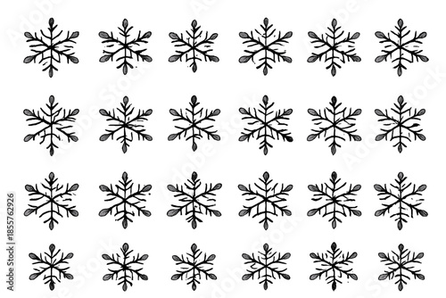 Snowflake Pattern on Dark Background