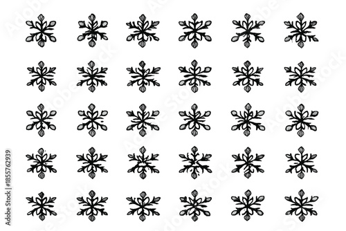 Snowflake Pattern on Dark Background