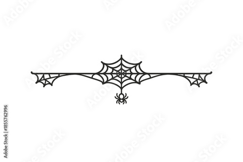 Halloween spider web divider with hanging spider