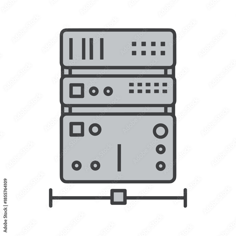 Obraz premium Server Icon Vector Illustration