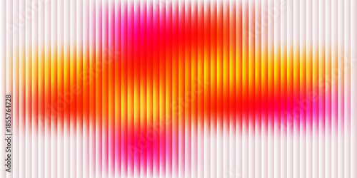 Ripple glass texture background, vertical ribbed gradient, soft blurred center. Modern abstract distortion surface, vector illustration