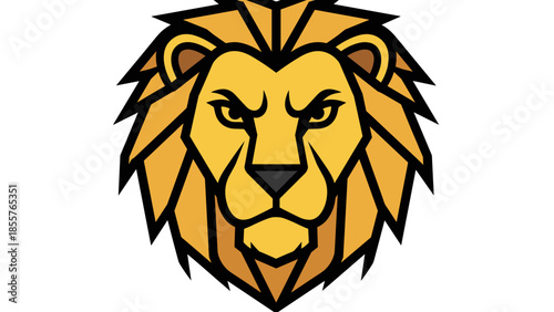 Lion Head Illustration Graphic Design Element.