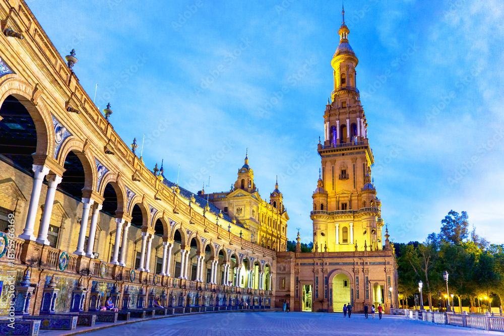 Naklejka premium Plaza de Espana, Seville, Spain